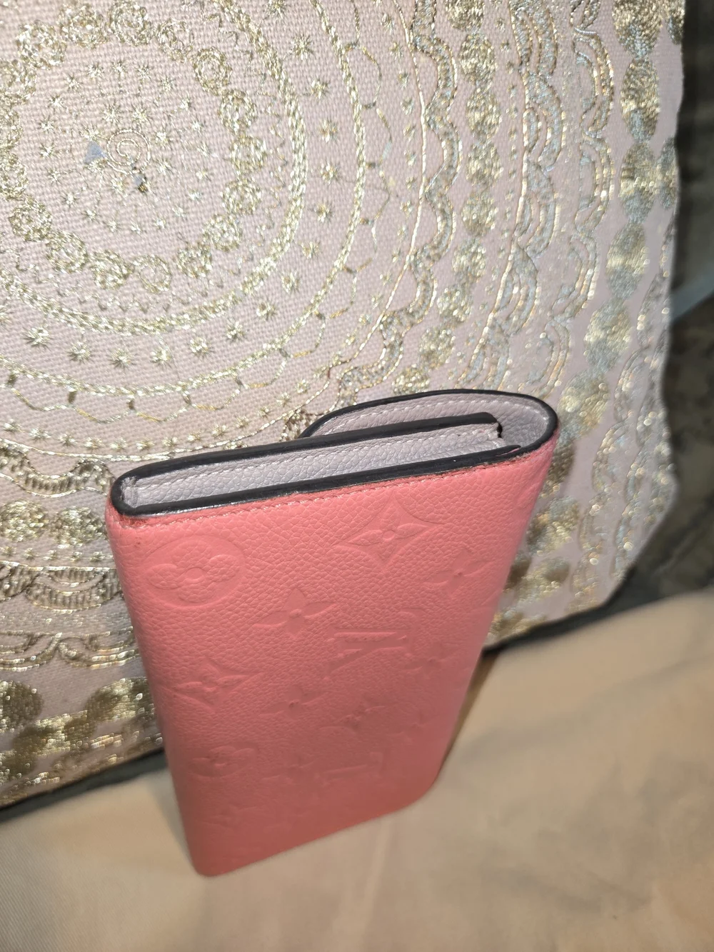 Louis Vuitton Pink Monogram Embossed Continental Wallet